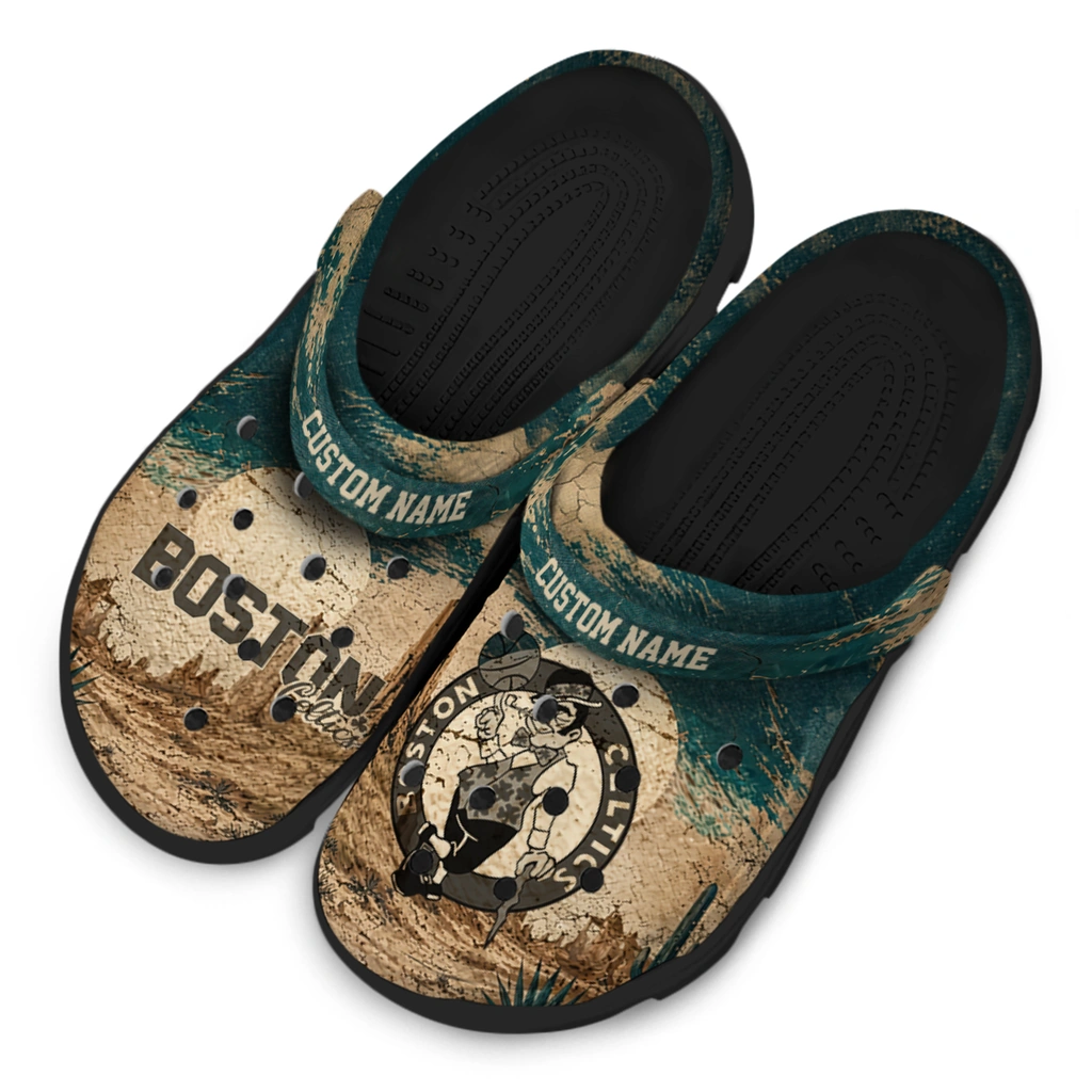 boston-celtics-clog-personalized-cracked-landscape-fir-green-beige-latest-model.webp
