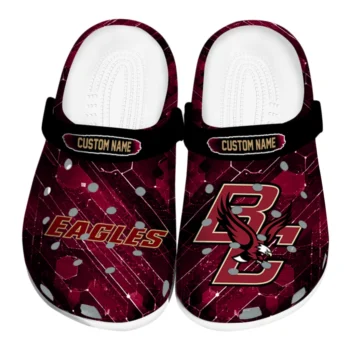 Boston College Eagles Clogs - Customized Circuit Geometry Maroon Black