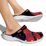 Boston Red Sox Clogs – Customized Checkered Streaks Red Black 1