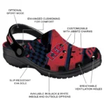 Boston Red Sox Clogs – Personalized Circuit Geometry Red Black 1