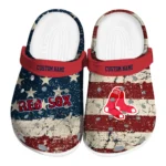 Boston Red Sox Clogs - Personalized Distressed Stripes Red Blue 1 boston-red-sox-clog-personalized-distressed-stripes-red-blue-best-selling.webp