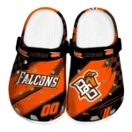 bowling-green-falcons-clog-customized-checkered-streaks-orange-black-best-selling.webp