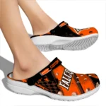 Bowling Green Falcons Clogs – Customized Checkered Streaks Orange Black 1