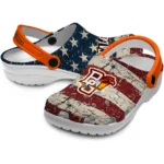 bowling-green-falcons-clog-personalized-distressed-stripes-orange-red-blue-best-selling.webp