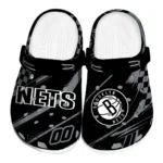 Brooklyn Nets Clogs – Custom Circuit Geometry Black 1