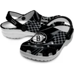Brooklyn Nets Clogs – Custom Circuit Geometry Black 1