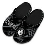 Brooklyn Nets Clogs – Custom Circuit Geometry Black 1