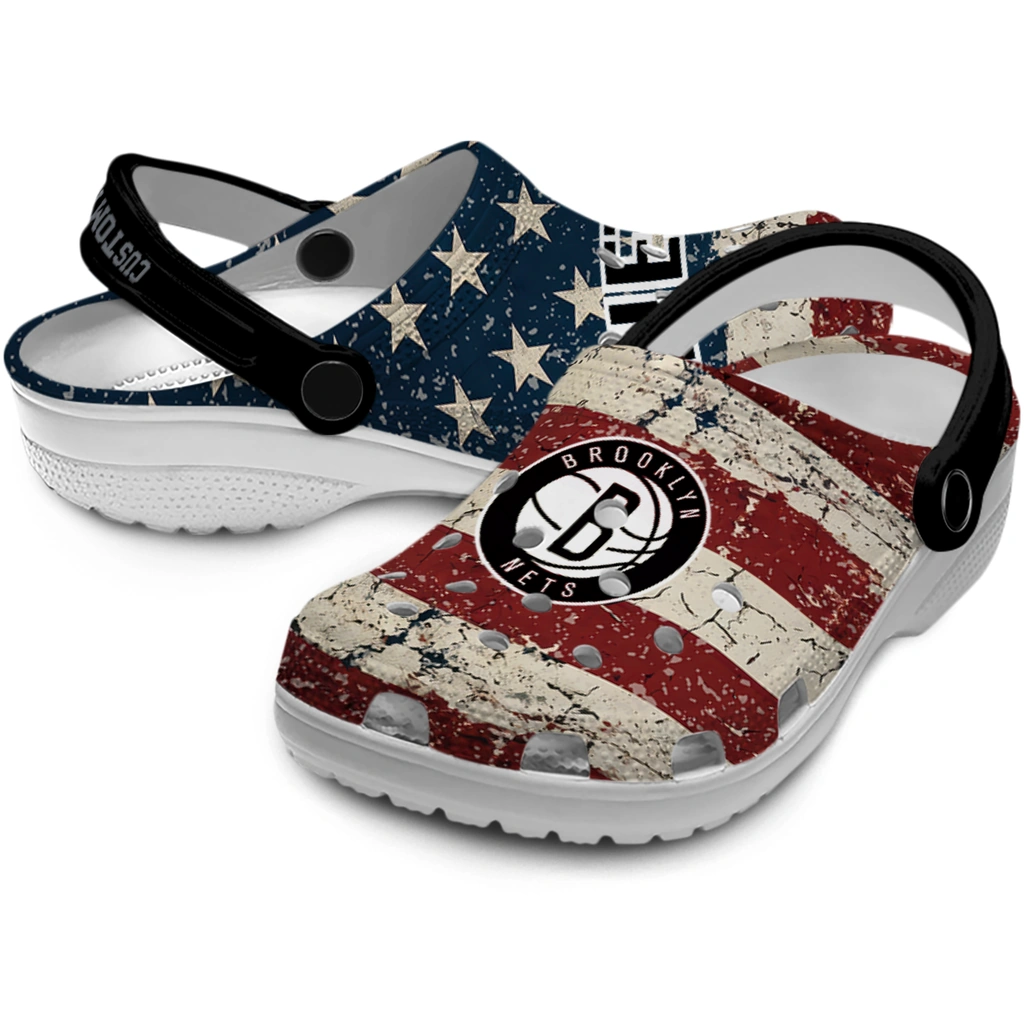 brooklyn-nets-clog-custom-distressed-stripes-black-red-blue-high-quality.webp