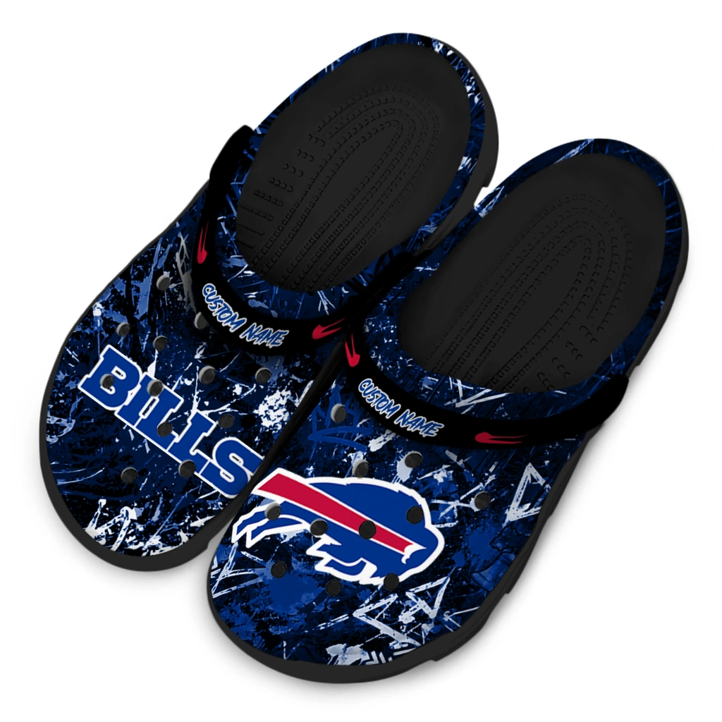buffalo-bills-clog-customized-graffiti-burst-blue-black-latest-model.webp