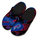 Buffalo Bills Clogs – Customized Checkered Streaks Blue Black 1