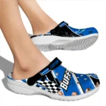 Buffalo Bulls Clogs – Custom Checkered Streaks Royal Blue Black 1