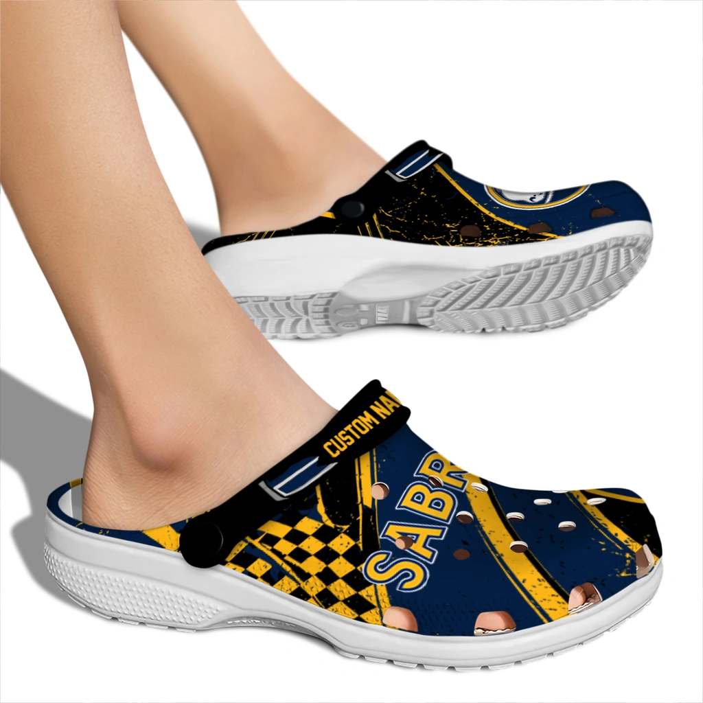 buffalo-sabres-clog-custom-checkered-streaks-navy-blue-black-fashion-forward.webp