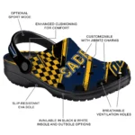 Buffalo Sabres Clogs – Customized Circuit Geometry Navy Blue Black 1
