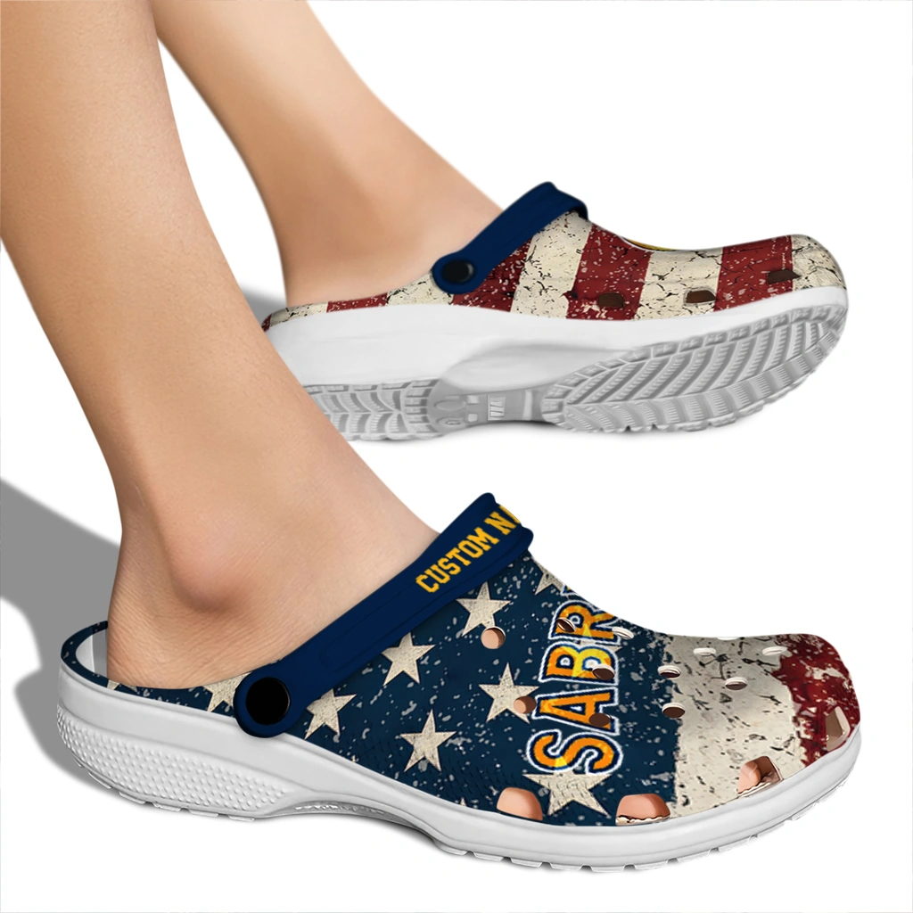 buffalo-sabres-clog-customized-distressed-stripes-navy-blue-red-blue-fashion-forward.webp