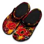 calgary-flames-clog-custom-splatter-splash-red-black-best-selling.webp