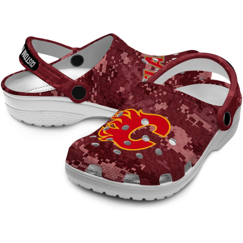 calgary-flames-clog-personalized-digital-camo-red-high-quality.webp