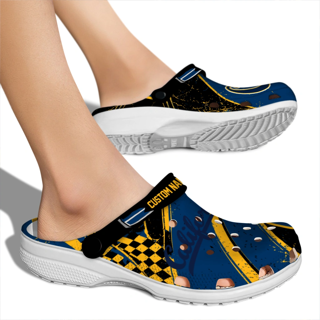 california-golden-bears-clog-custom-checkered-streaks-blue-black-fashion-forward.webp