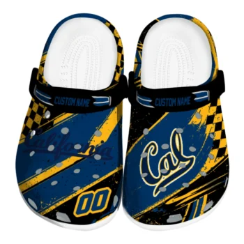 California Golden Bears Clogs - Customized Circuit Geometry Blue Black