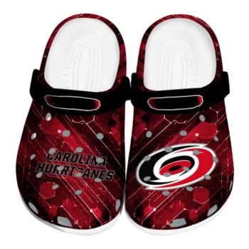 Carolina Hurricanes Clogs - Custom Circuit Geometry Red Black