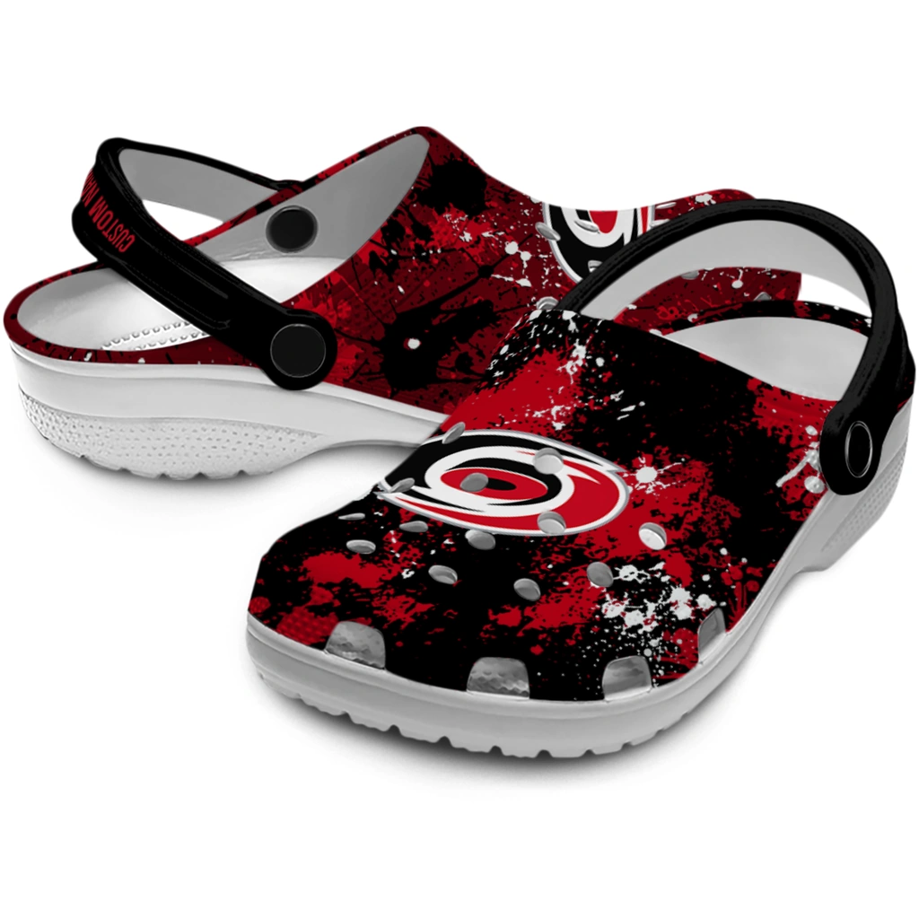 carolina-hurricanes-clog-customized-splatter-splash-red-black-high-quality.webp