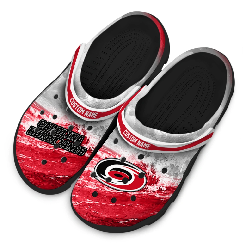 carolina-hurricanes-clog-personalized-wave-swirl-red-white-latest-model.webp