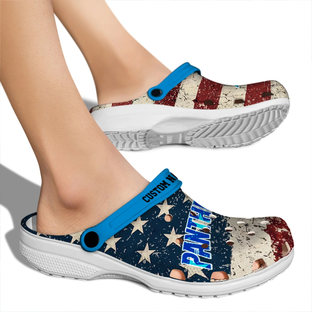 carolina-panthers-clog-custom-distressed-stripes-blue-red-blue-fashion-forward.webp