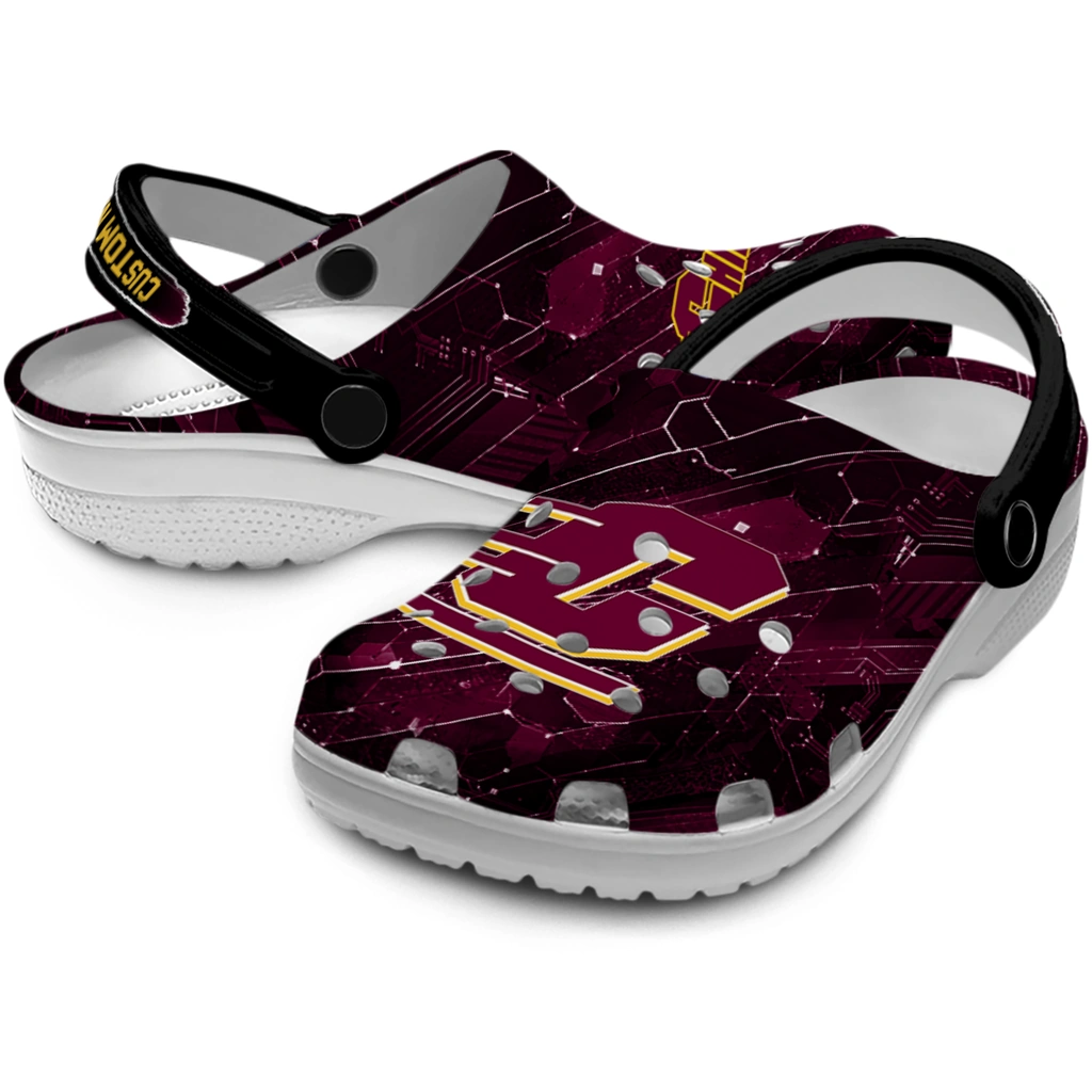 central-michigan-chippewas-clog-personalized-circuit-geometry-maroon-black-high-quality.webp