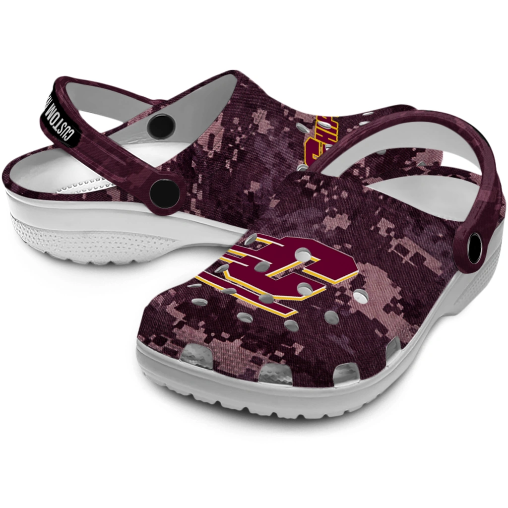 central-michigan-chippewas-clog-personalized-digital-camo-maroon-high-quality.webp
