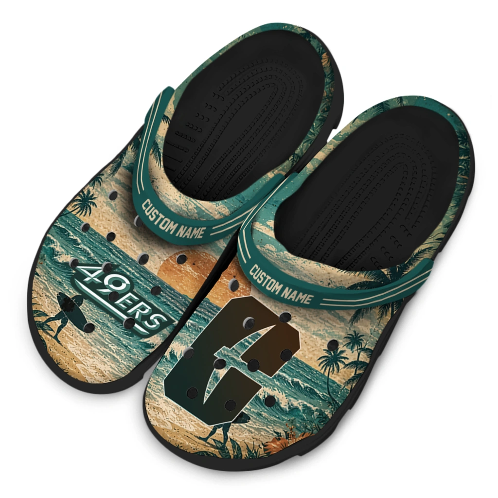 charlotte-49ers-clog-custom-wave-scene-fir-green-latest-model.webp