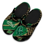 charlotte-49ers-clog-customized-checkered-streaks-green-black-best-selling.webp