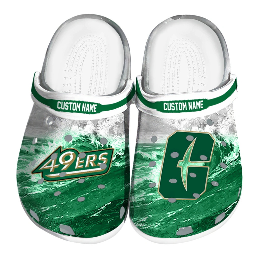 charlotte-49ers-clog-customized-wave-swirl-green-white-best-selling.webp charlotte 49ers clog customized wave swirl green white best selling