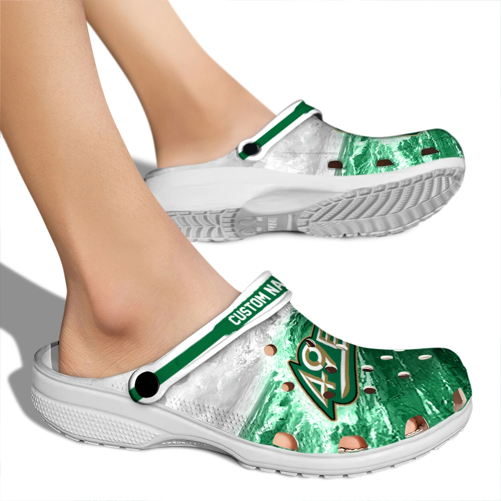 charlotte-49ers-clog-customized-wave-swirl-green-white-fashion-forward.webp
