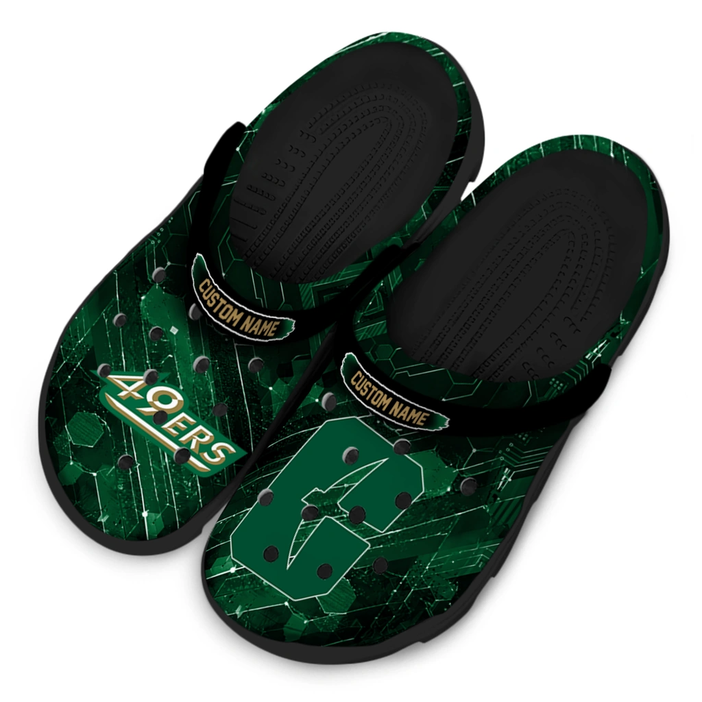 charlotte-49ers-clog-personalized-circuit-geometry-green-black-latest-model.webp