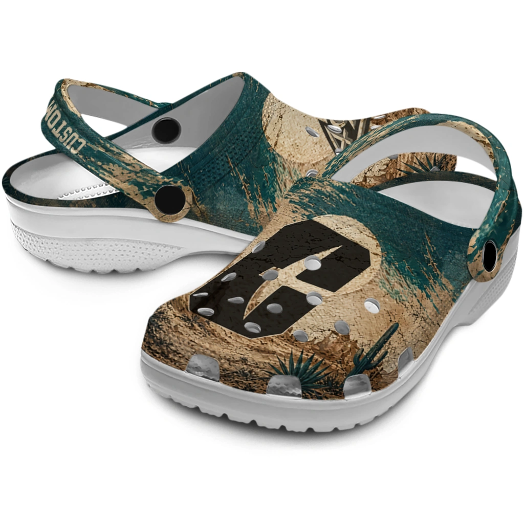 charlotte-49ers-clog-personalized-cracked-landscape-fir-green-beige-high-quality.webp