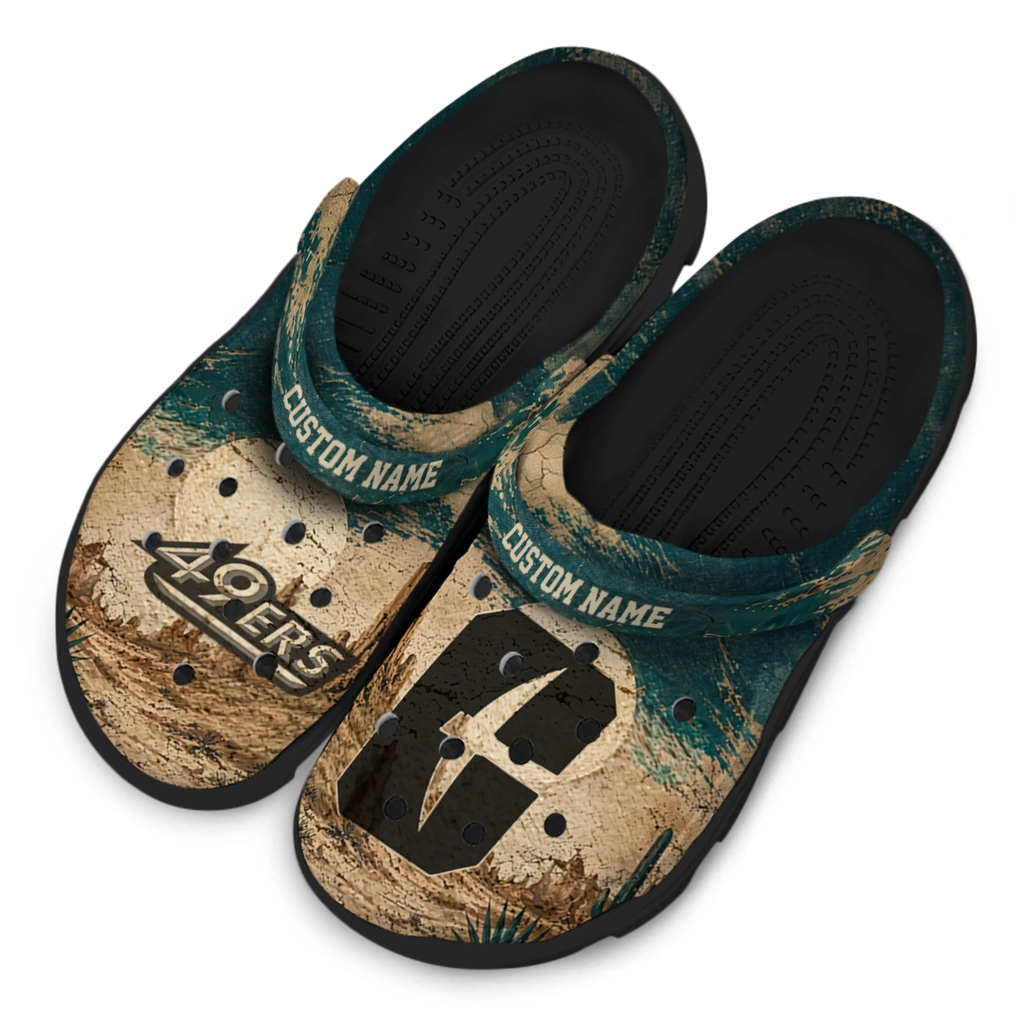 charlotte-49ers-clog-personalized-cracked-landscape-fir-green-beige-latest-model.webp