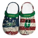 charlotte-49ers-clog-personalized-distressed-stripes-green-red-blue-best-selling.webp