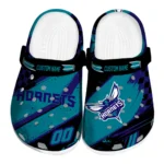 Charlotte Hornets Clogs – Customized Circuit Geometry Teal Black 1