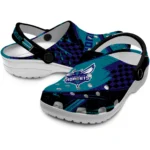 Charlotte Hornets Clogs – Customized Circuit Geometry Teal Black 1