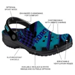 Charlotte Hornets Clogs – Customized Circuit Geometry Teal Black 1