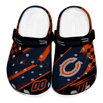 Chicago Bears Clogs - Customized Circuit Geometry Blue Black