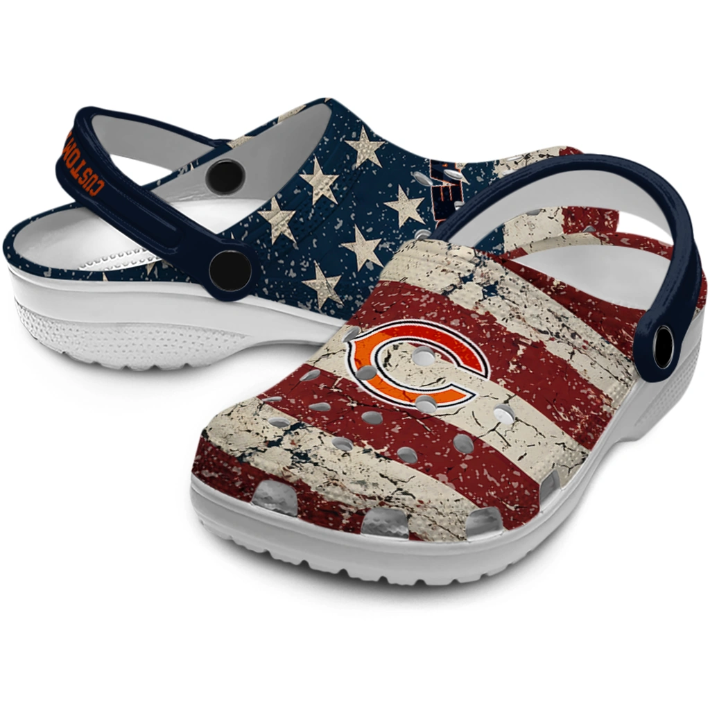 chicago-bears-clog-customized-distressed-stripes-blue-red-blue-high-quality.webp