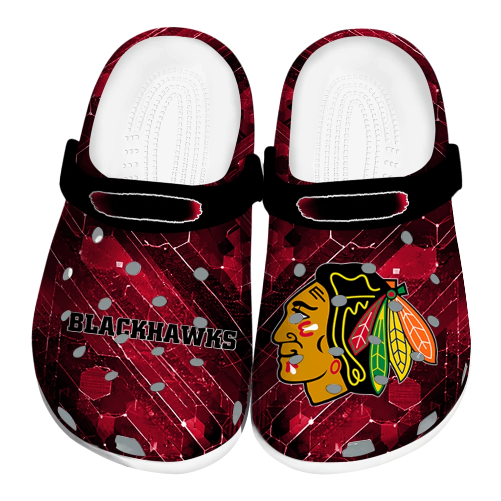 chicago-blackhawks-clog-customized-circuit-geometry-red-black-best-selling.webp chicago blackhawks clog customized circuit geometry red black best selling