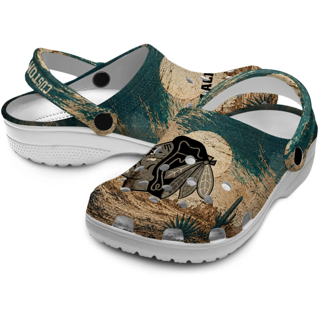 chicago-blackhawks-clog-customized-cracked-landscape-fir-green-beige-high-quality.webp