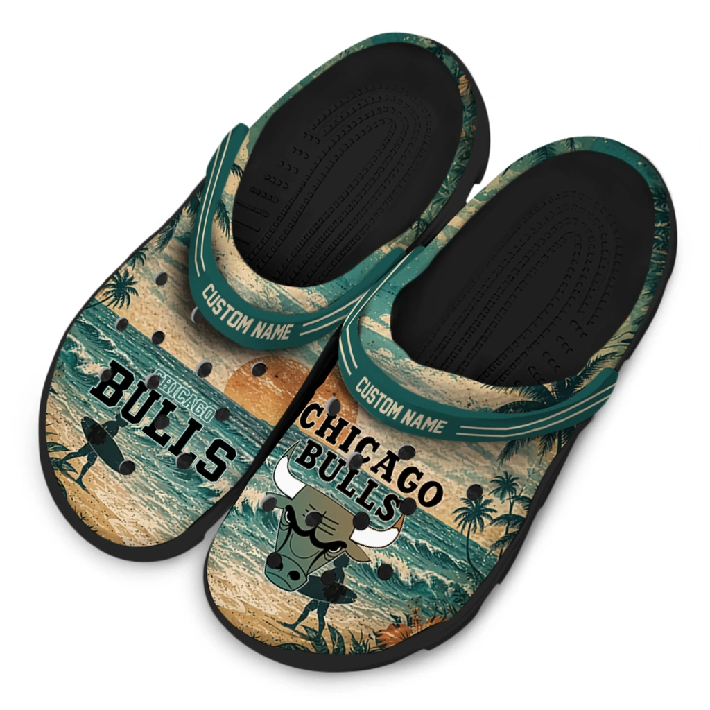 chicago-bulls-clog-custom-wave-scene-fir-green-latest-model.webp
