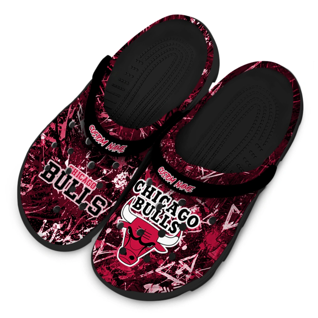 chicago-bulls-clog-customized-graffiti-burst-red-black-latest-model.webp