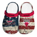 Chicago Bulls Clogs - Personalized Distressed Stripes Red Blue 1 chicago-bulls-clog-personalized-distressed-stripes-red-blue-best-selling.webp