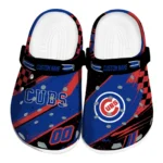 Chicago Cubs Clogs - Personalized Checkered Streaks Blue Black 1 Chicago Cubs Clogs – Personalized Checkered Streaks Blue Black 1