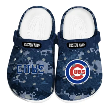 Chicago Cubs Clogs - Custom Digital Camo Blue