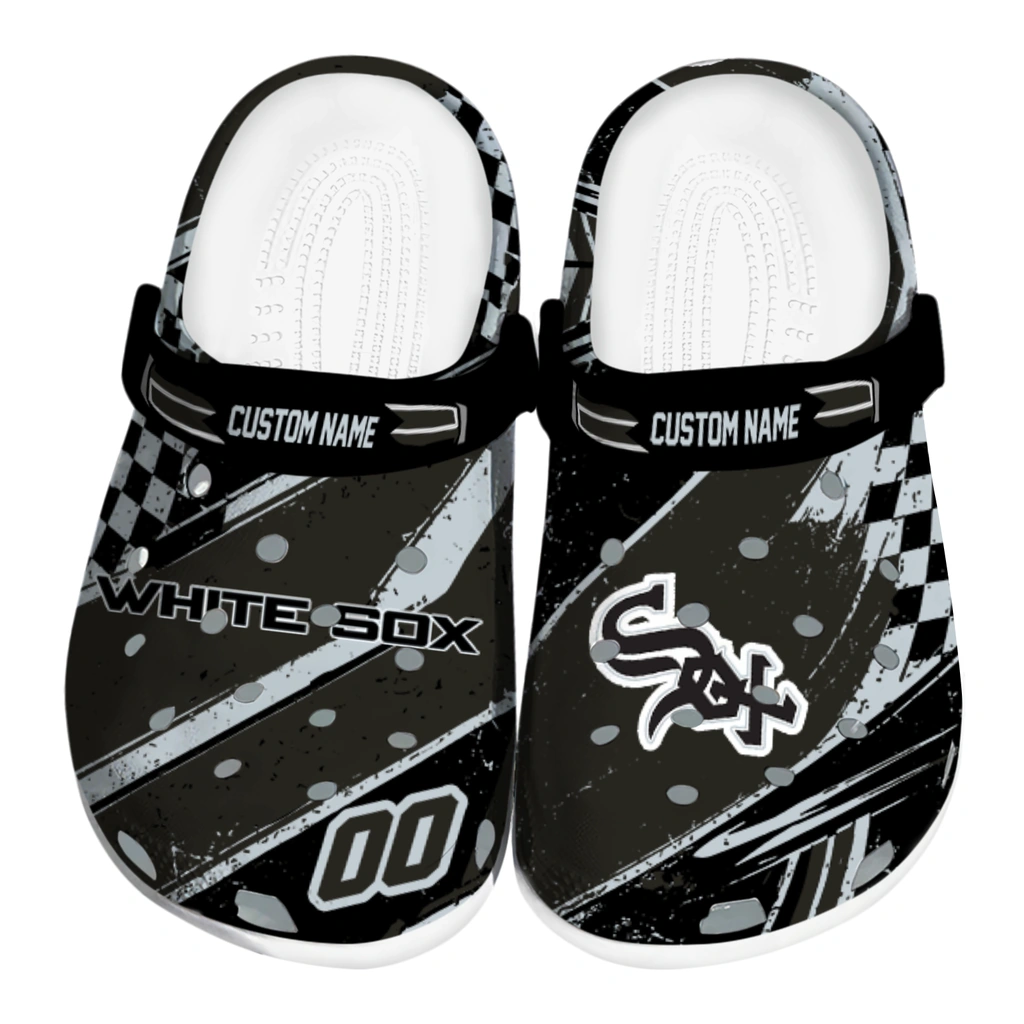 chicago-white-sox-clog-custom-checkered-streaks-black-best-selling.webp chicago white sox clog custom checkered streaks black best selling