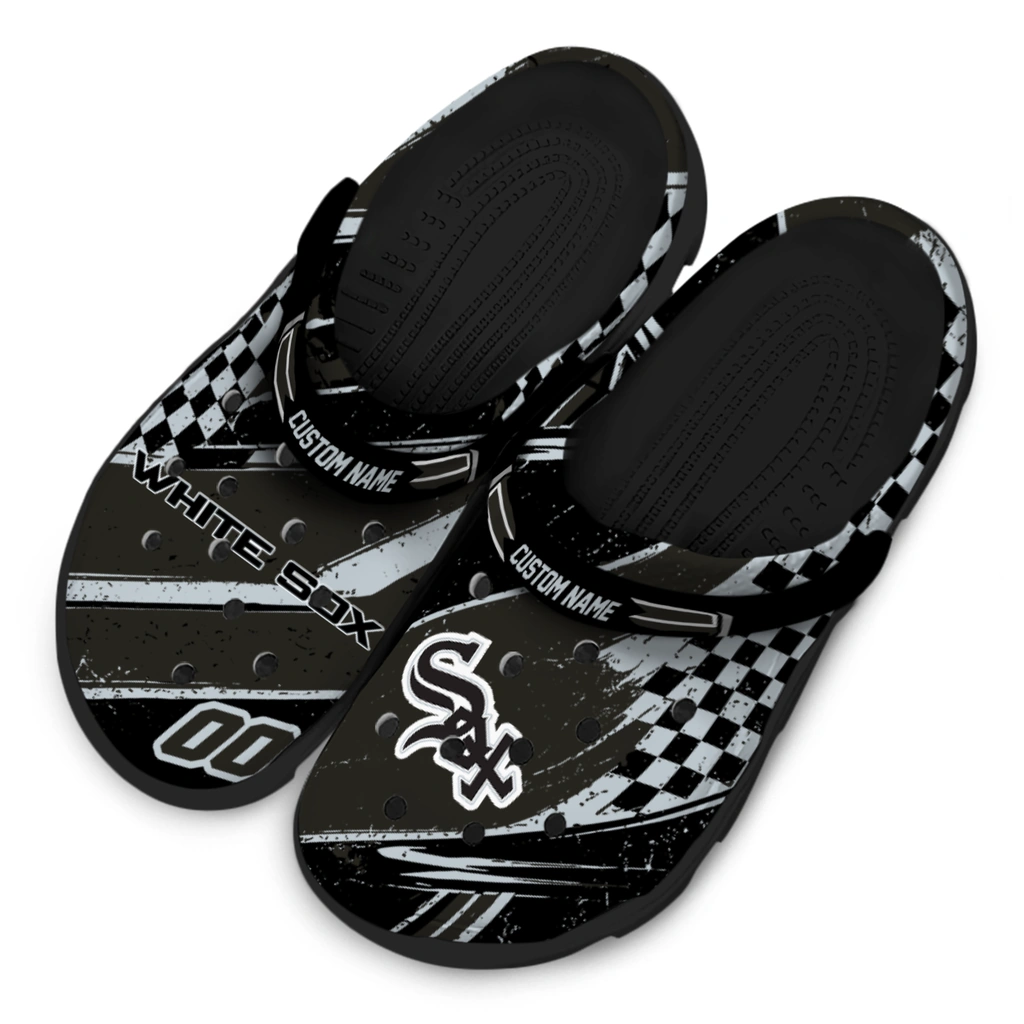 chicago-white-sox-clog-custom-checkered-streaks-black-latest-model.webp